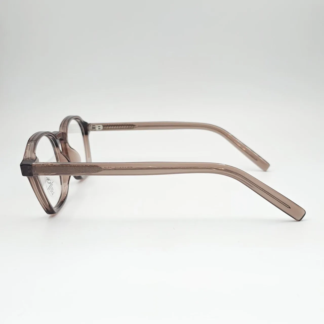 عکس نمای دسته عینک طبی چند ضلعی TR90برند MOSCOT رنگ brown