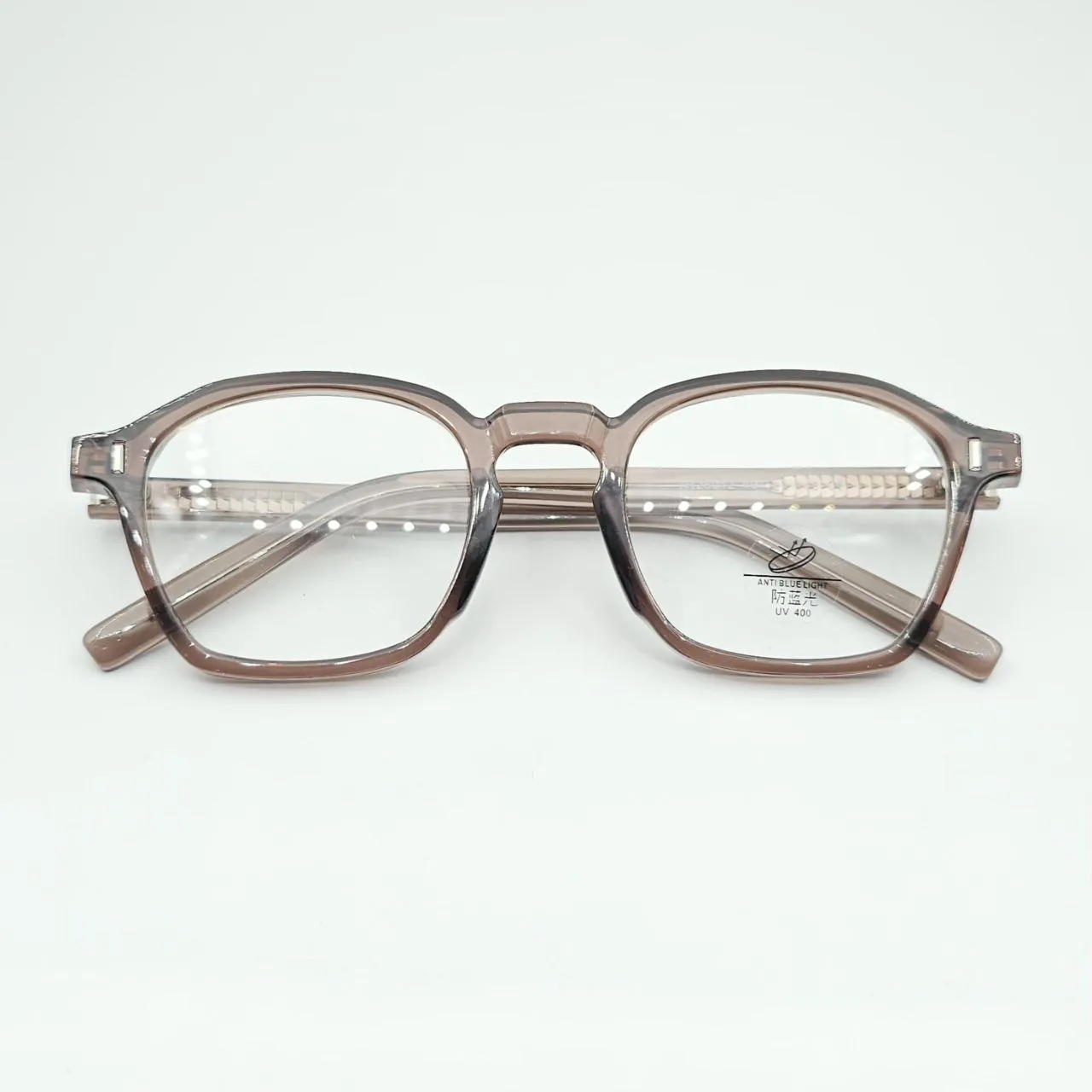 عکس نمای از بالا عینک طبی چند ضلعی TR90برند MOSCOT رنگ brown