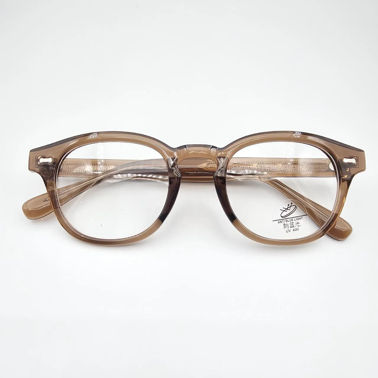 عکس نمای از بالا عینک طبی TR90 برند MOSCOT رنگ brown