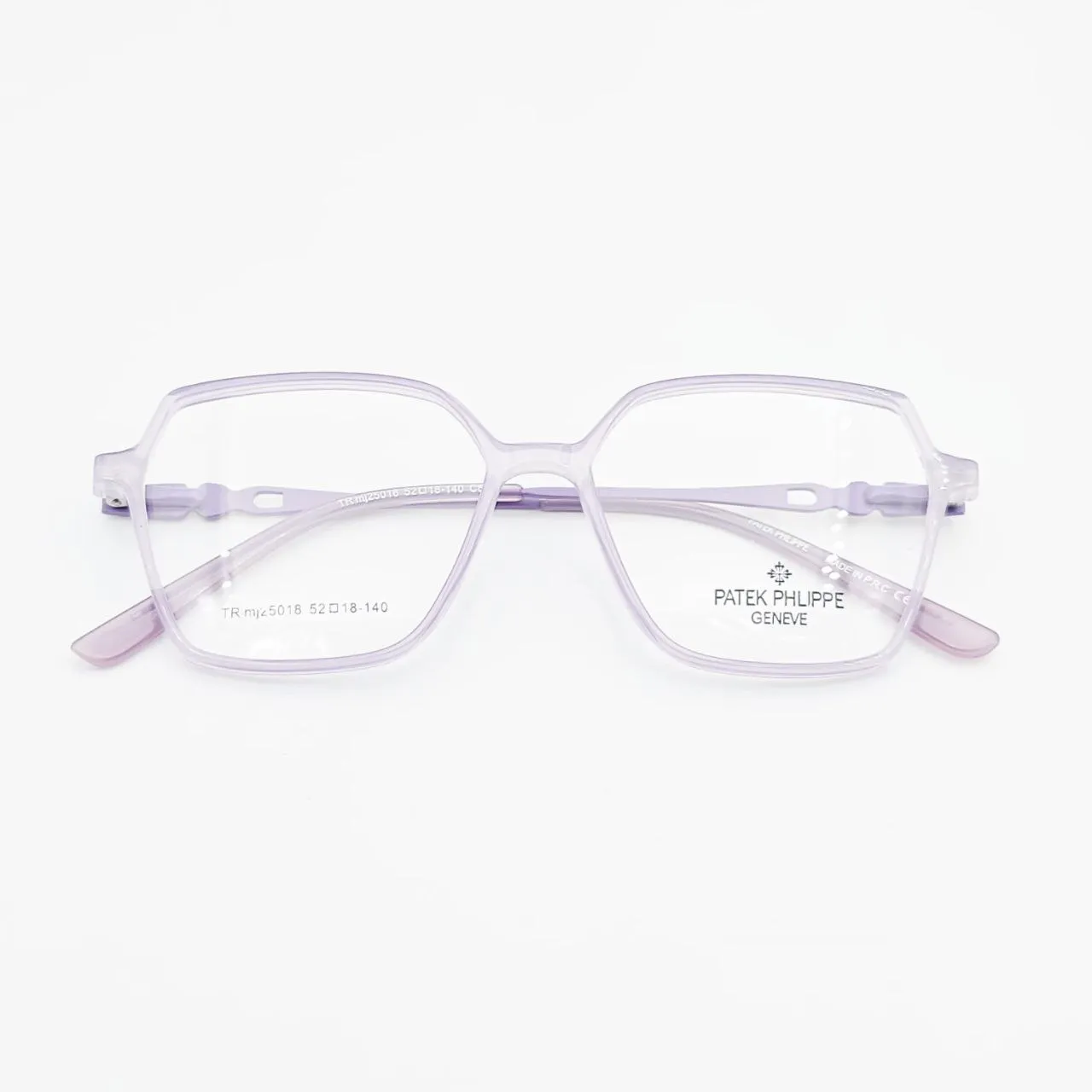 عکس نمای از بالا عینک زنانه طبی Patek Philippe رنگ purple