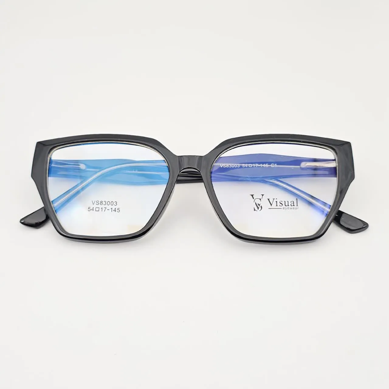 عکس نمای دسته عینک طبی گربه ای برند VISUAL  کدVS83003 رنگ black