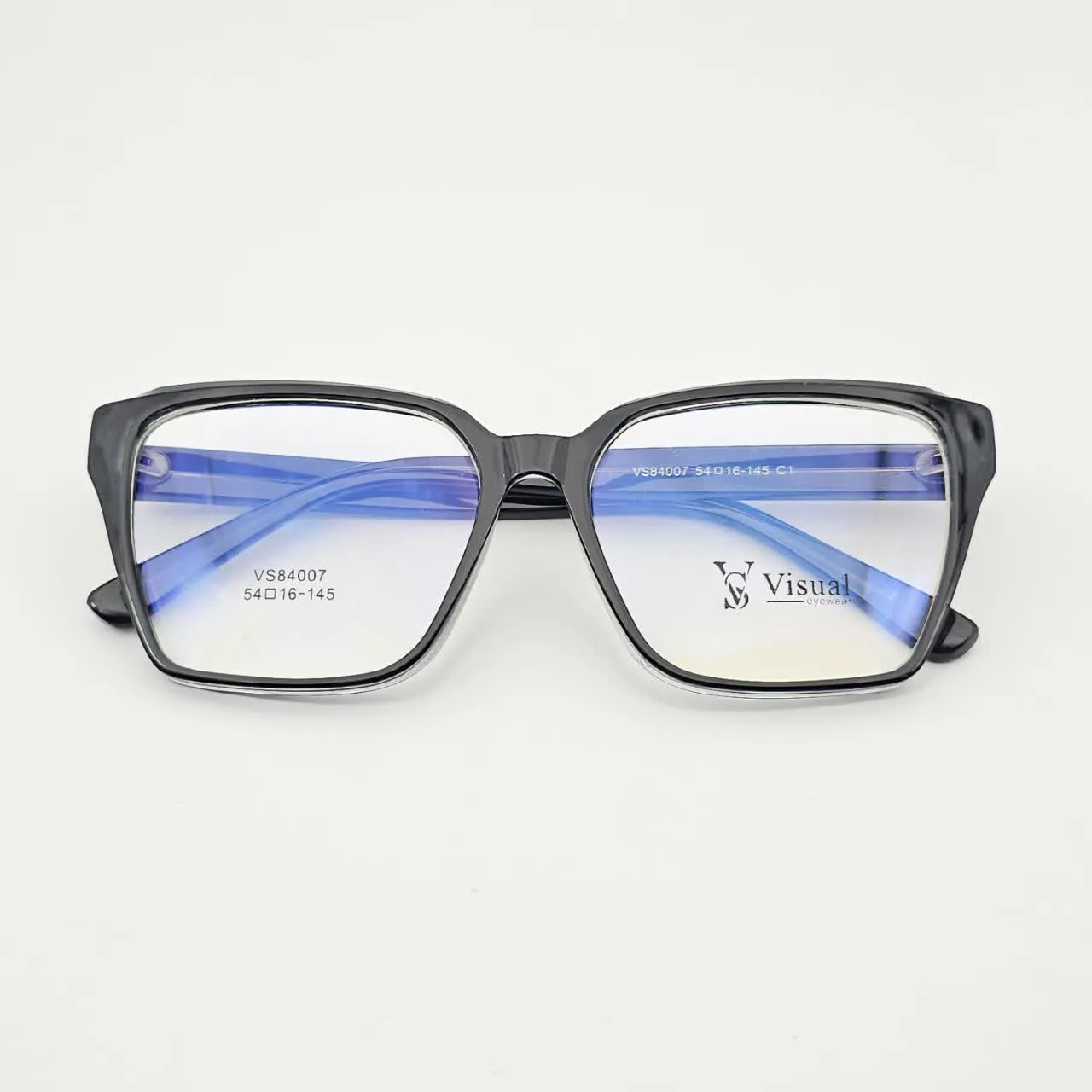 عکس نمای از بالا عینک طبی زنانه بزرگ برند VISUAL مدل VS84007 رنگ black