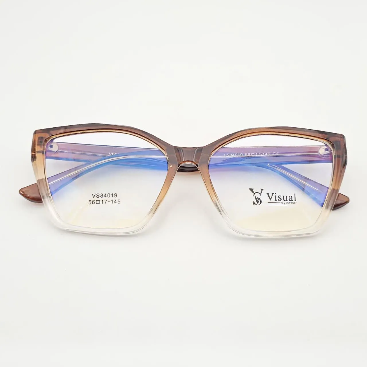 عکس نمای از بالا عینک طبی زنانه برند VISUAL مدل VS84019 رنگ beige
