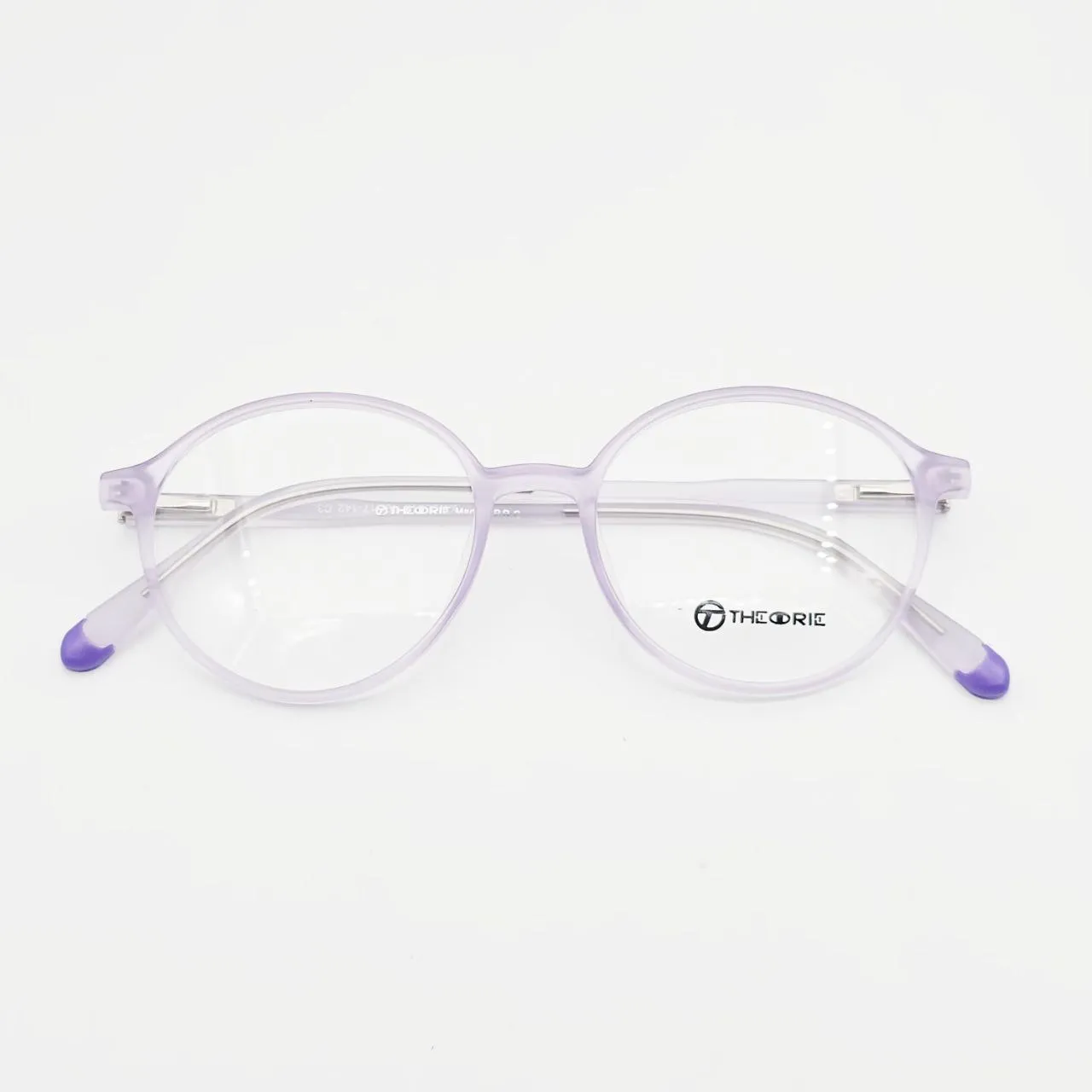 عکس نمای از بالا عینک طبی گرد زنانه Theorie رنگ purple