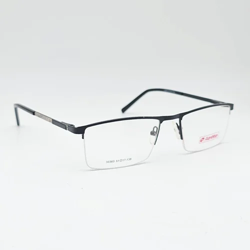 عینک طبی مردانه London نیمفریم مستطیلی مشکی با لولا فنری