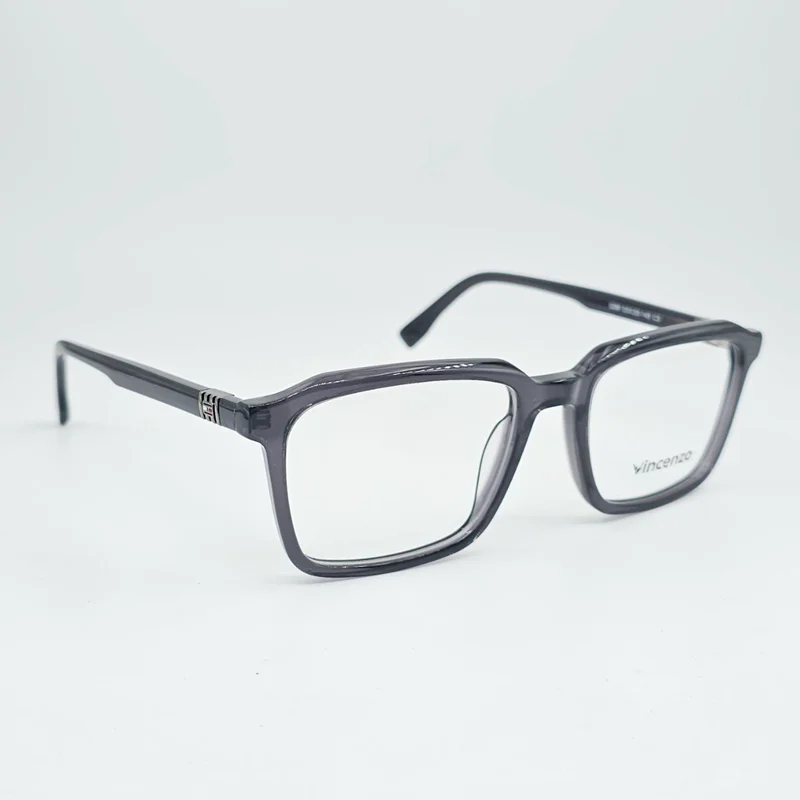 عینک طبی مردانه Vincenzo مدل مستطیلی | فریم کائوچو مشکی