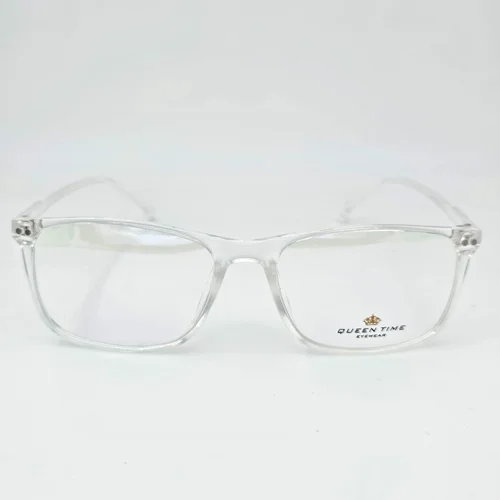 عینک طبی شفاف مردانه-زنانه کائوچو دسته فلزی برند Queen time کد ۱483