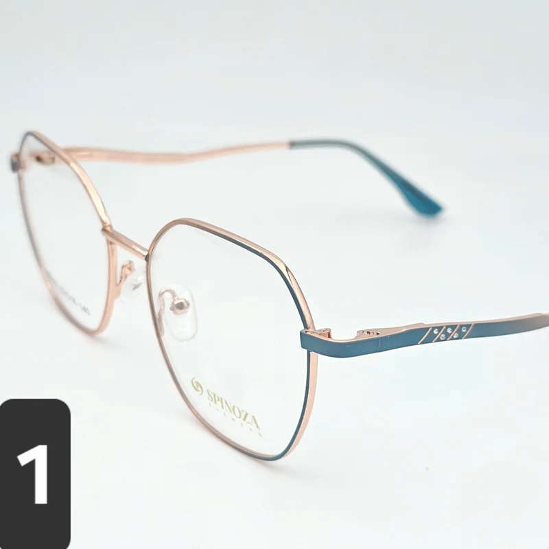 عینک طبی زنانه فتوکرومیک فلزی دسته فنری برند Spinoza کد ۱۶۸۷