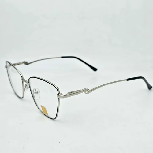 عینک زنانه گربه ای فلزی دسته فنر کد ۱۶۳۰