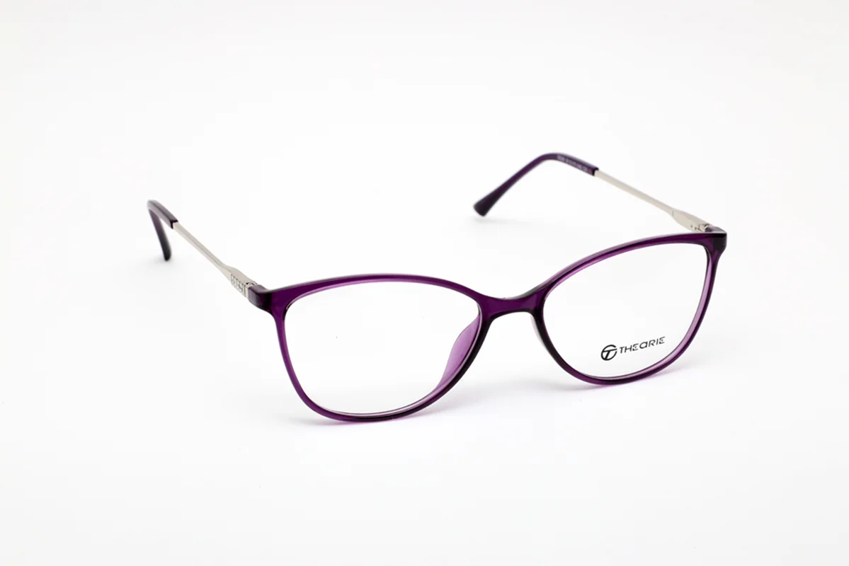 عینک طبی زنانه تئوری دسته فلزی نقره ای مدل 5028