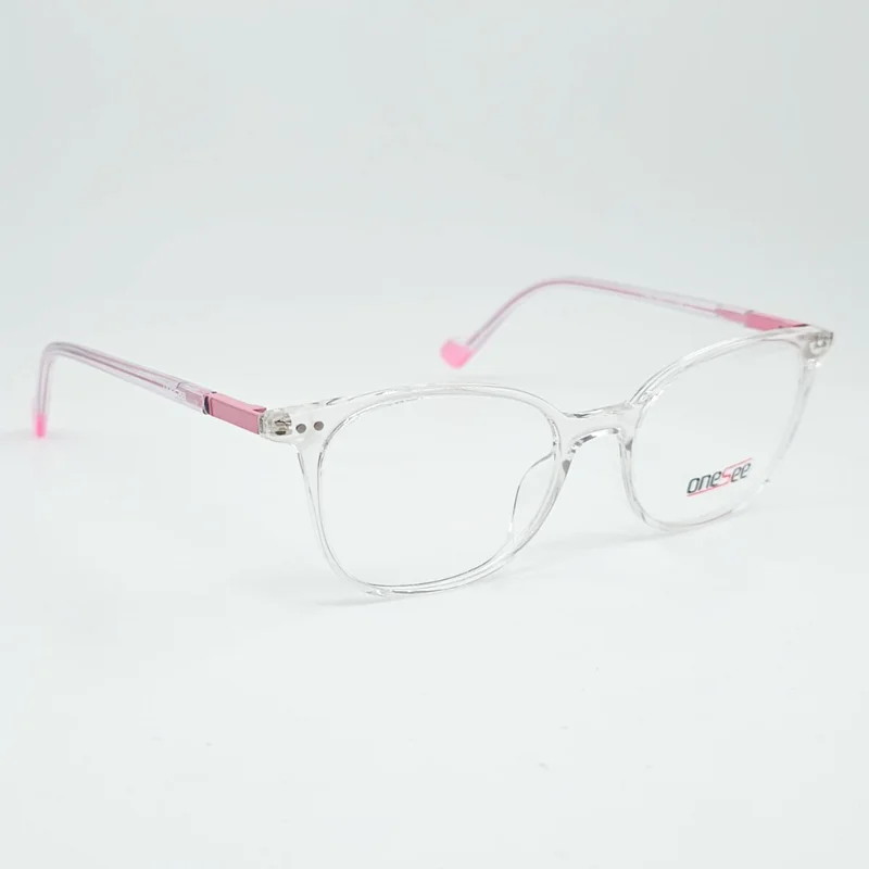 فریم عینک طبی شفاف صورتی زنانه کائوچو one see