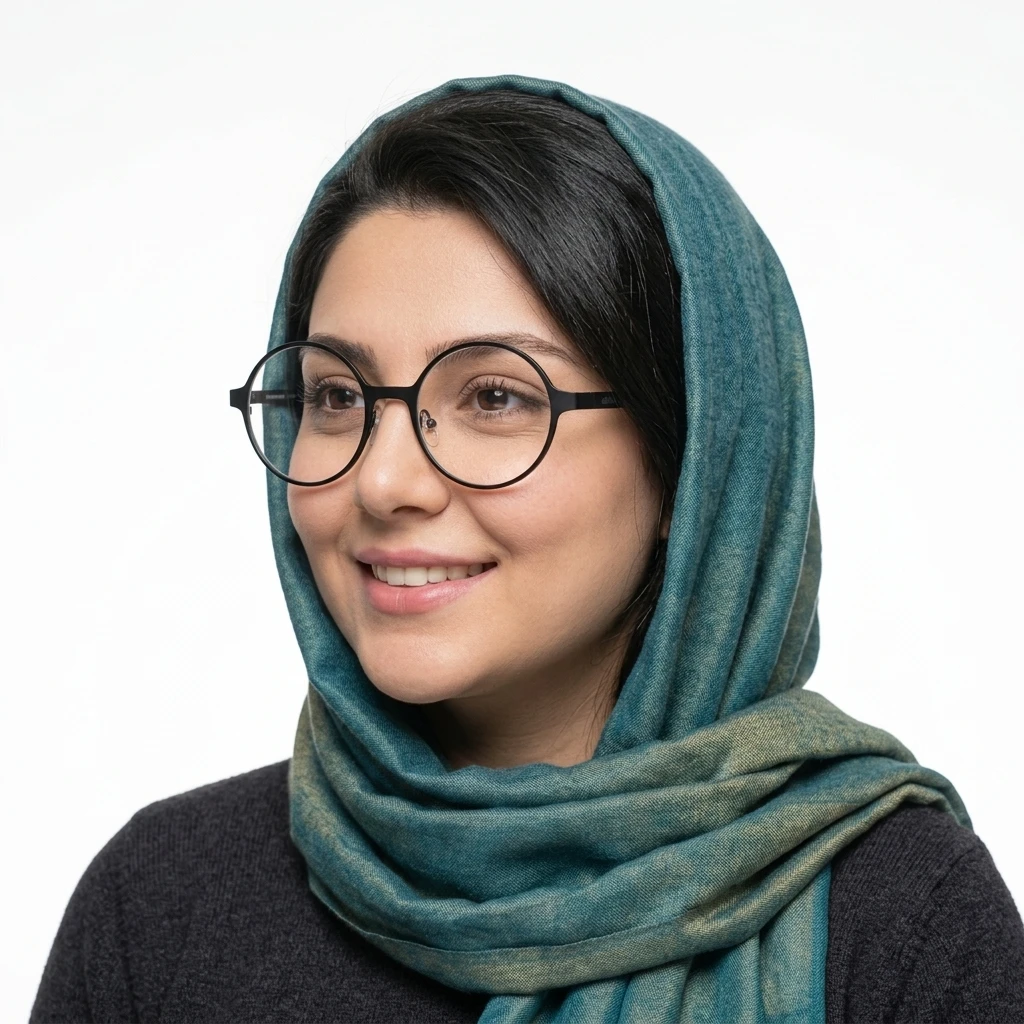 پرو آنلاین عینک هری پاتر زنانه جنس فلزی رنگ مشکی روی صورت