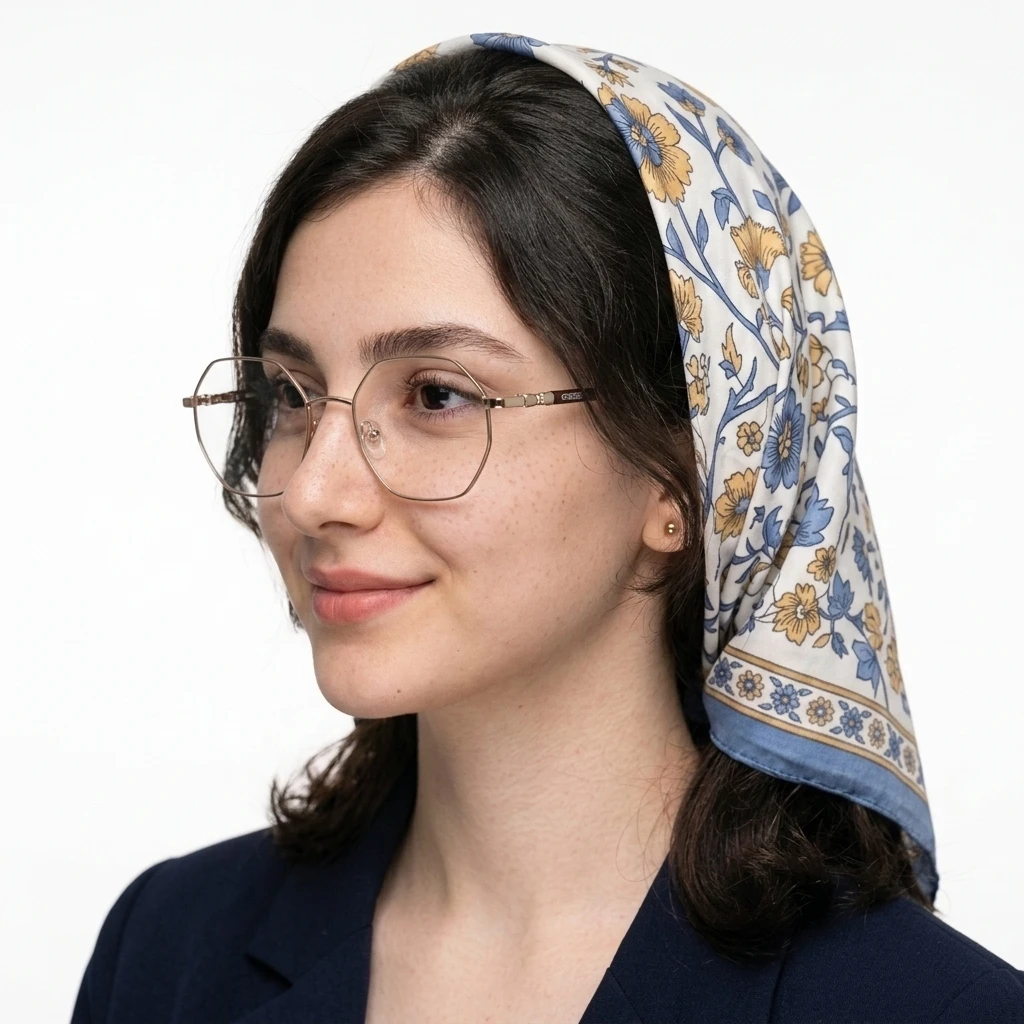 پرو آنلاین فریم عینک  شش ضلعی مردانه زنانه فلزی برند one see برند ONESEE جنس فلزی رنگ gold__brown روی صورت