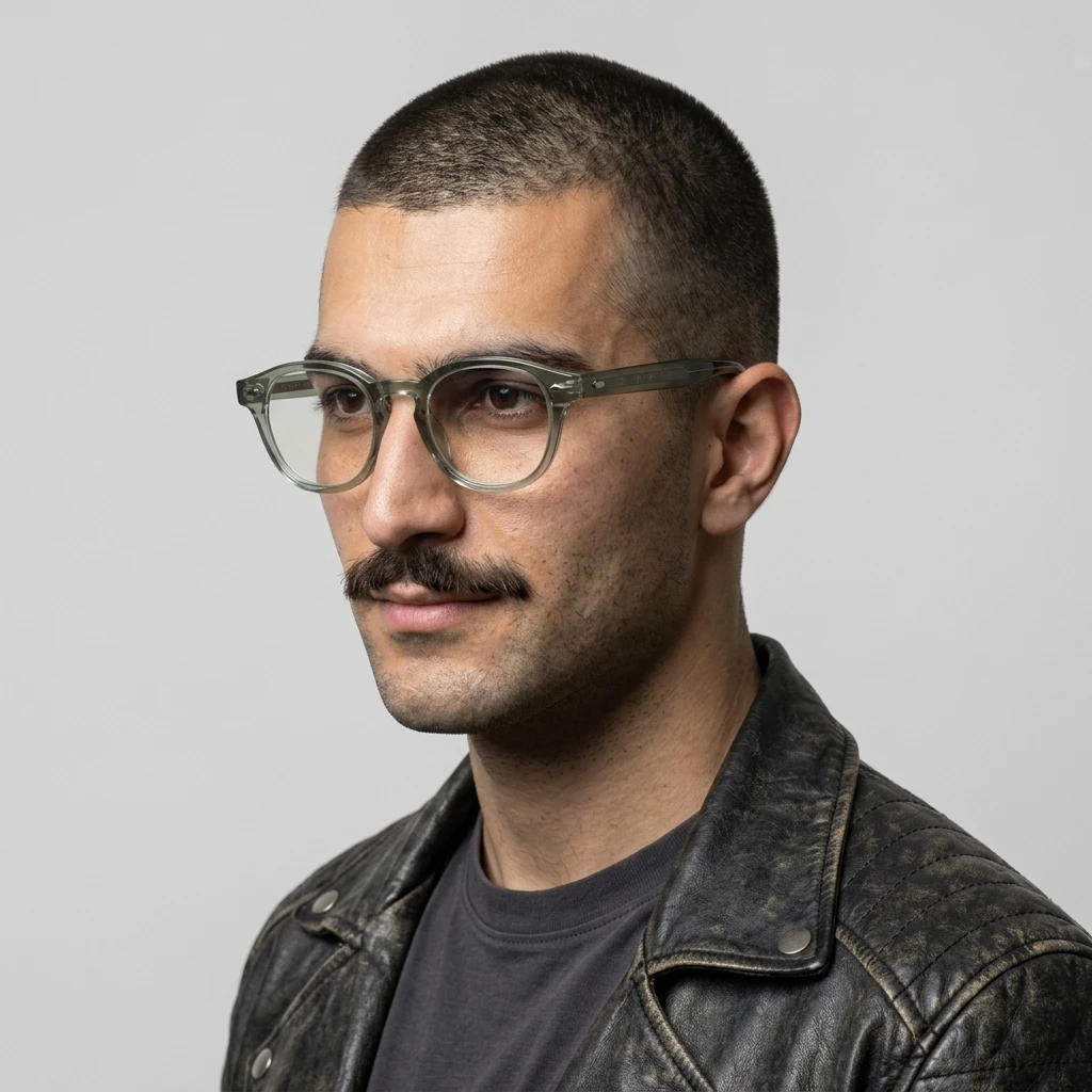 پرو آنلاین عینک طبی TR90 برند MOSCOT مردانه جنس TR90 رنگ سبز روی صورت