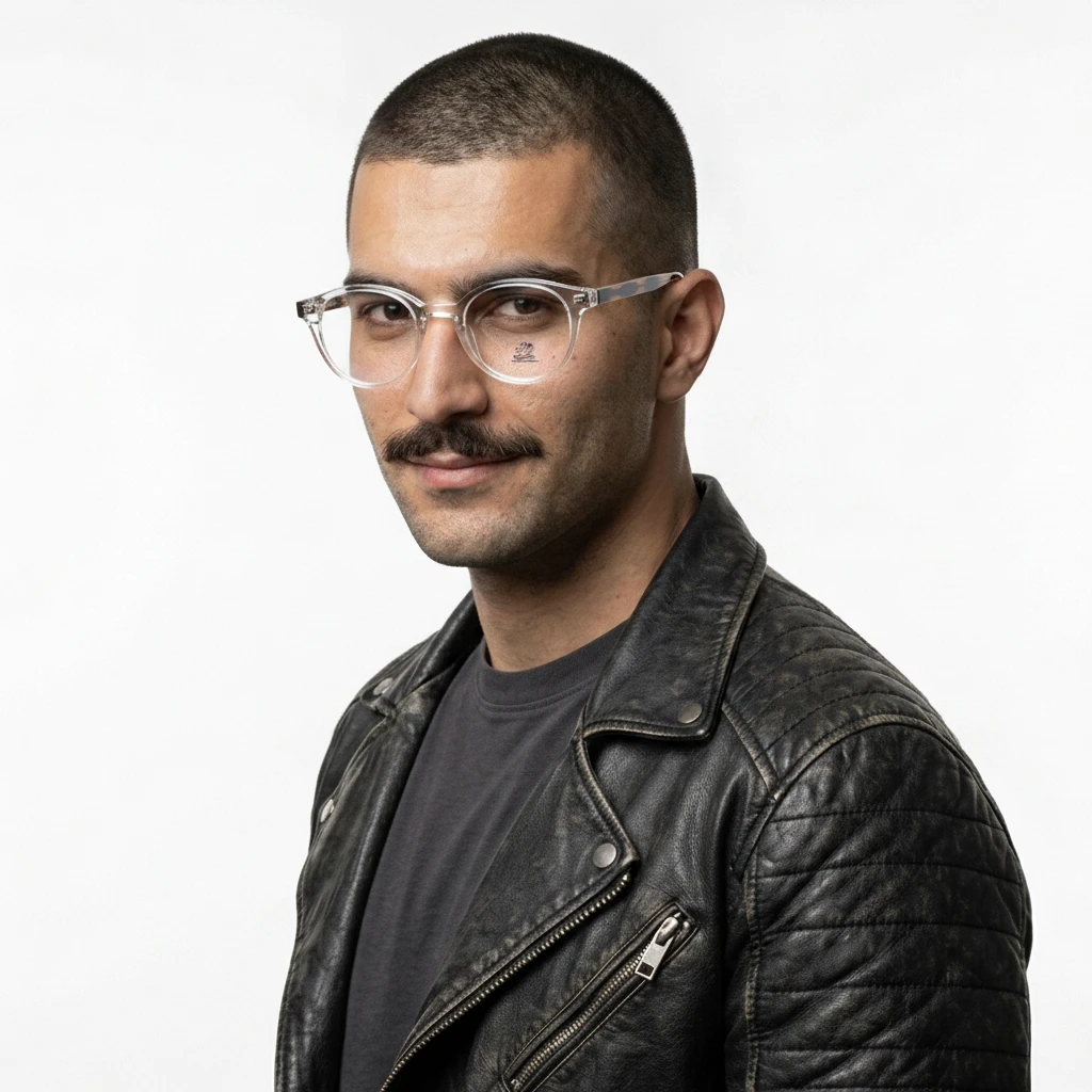 عکس بقیه موارد عینک طبی گرد شفاف TR90 با دسته پلنگی برند MOSCOT رنگ transparent,leopard