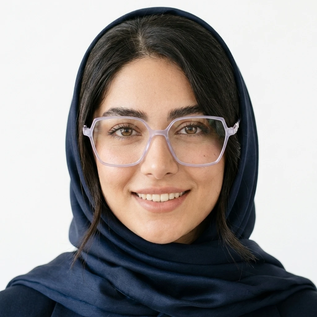 پرو آنلاین عینک زنانه طبی Patek Philippe برند PATEK PHILIPPE جنس TR90 رنگ بنفش روی صورت