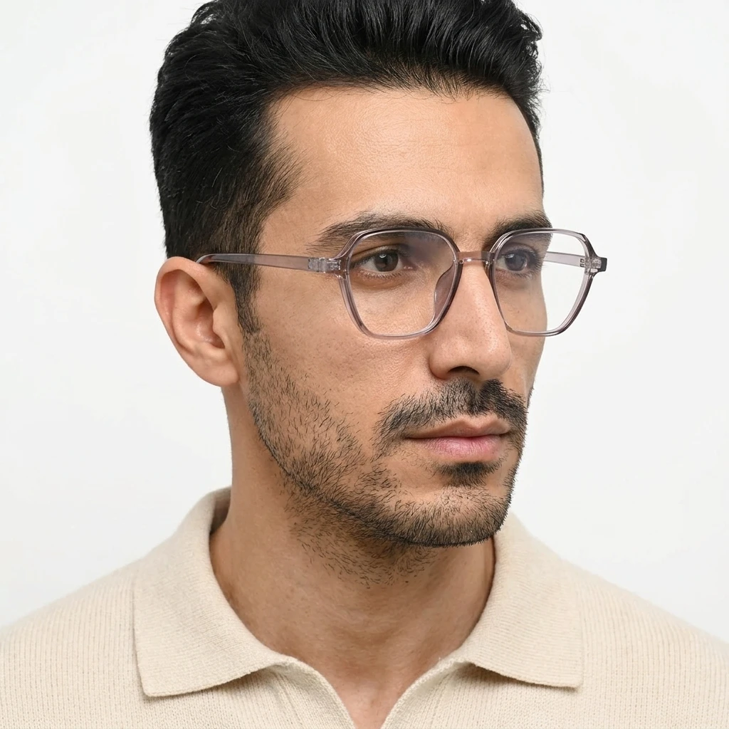 عکس بقیه موارد عینک طبی نشکن TR90 شفاف مدل TR3013 رنگ beige:بژ شفاف کریستالی