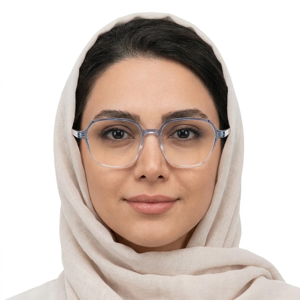 عکس بقیه موارد عینک طبی نشکن TR90 شفاف مدل TR3013 رنگ blue:آبی