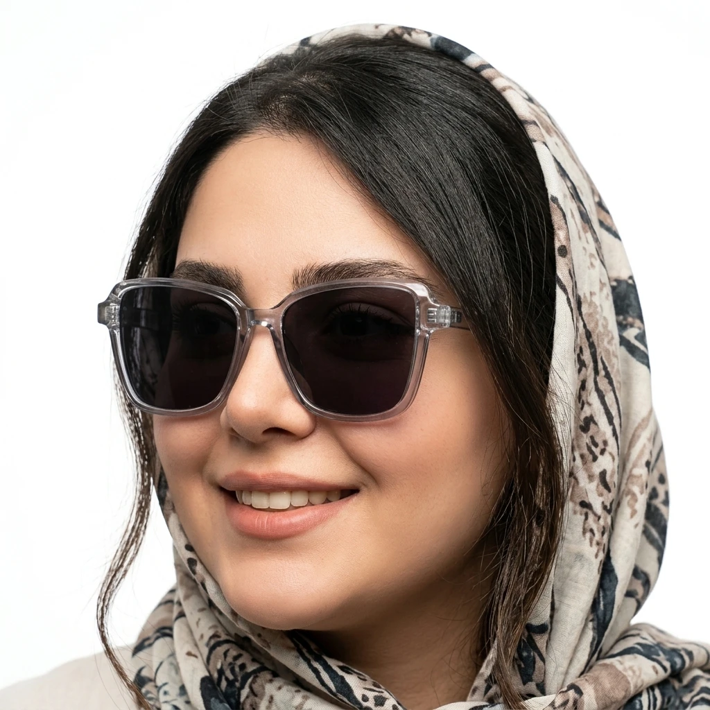 عکس نمای دسته عینک آفتابی برندESENTIANO رنگ blue,transparent:آبی - شفاف کریستالی