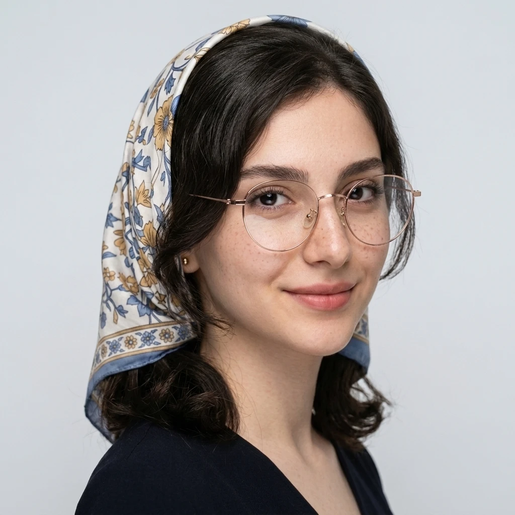 پرو آنلاین عینک طبی گرد cartelo زنانه جنس فلزی رنگ طلایی روی صورت