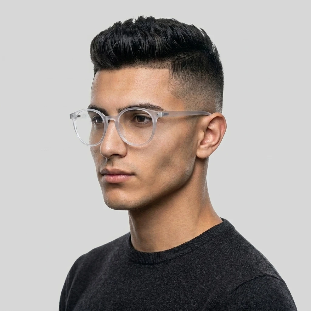 عکس نمای دسته عینک طبی نشکن DIVERSO مدل TR90 رنگ black:مشکی یخی,white