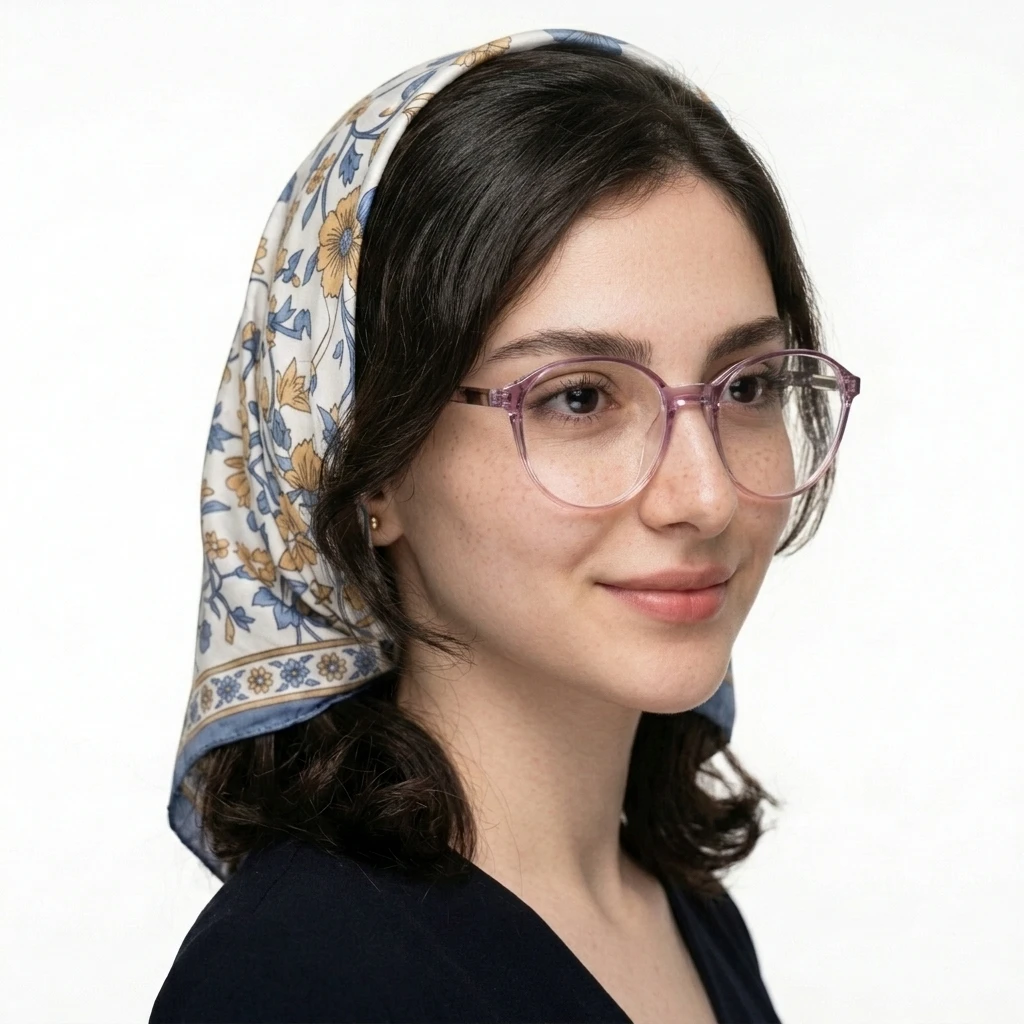 عکس بقیه موارد فریم عینک طبی مردانه-زنانه کائوچو شفاف نیمه گرد برند Eyewear کد ۱۷۱۴ رنگ purple