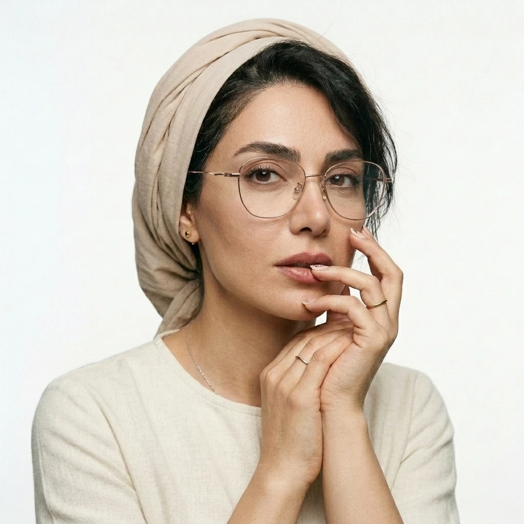 پرو آنلاین عینک طبی مردانه-زنانه برند THE CLUB کد ۱۵۱۴ جنس تیتانیوم رنگ طلایی روی صورت