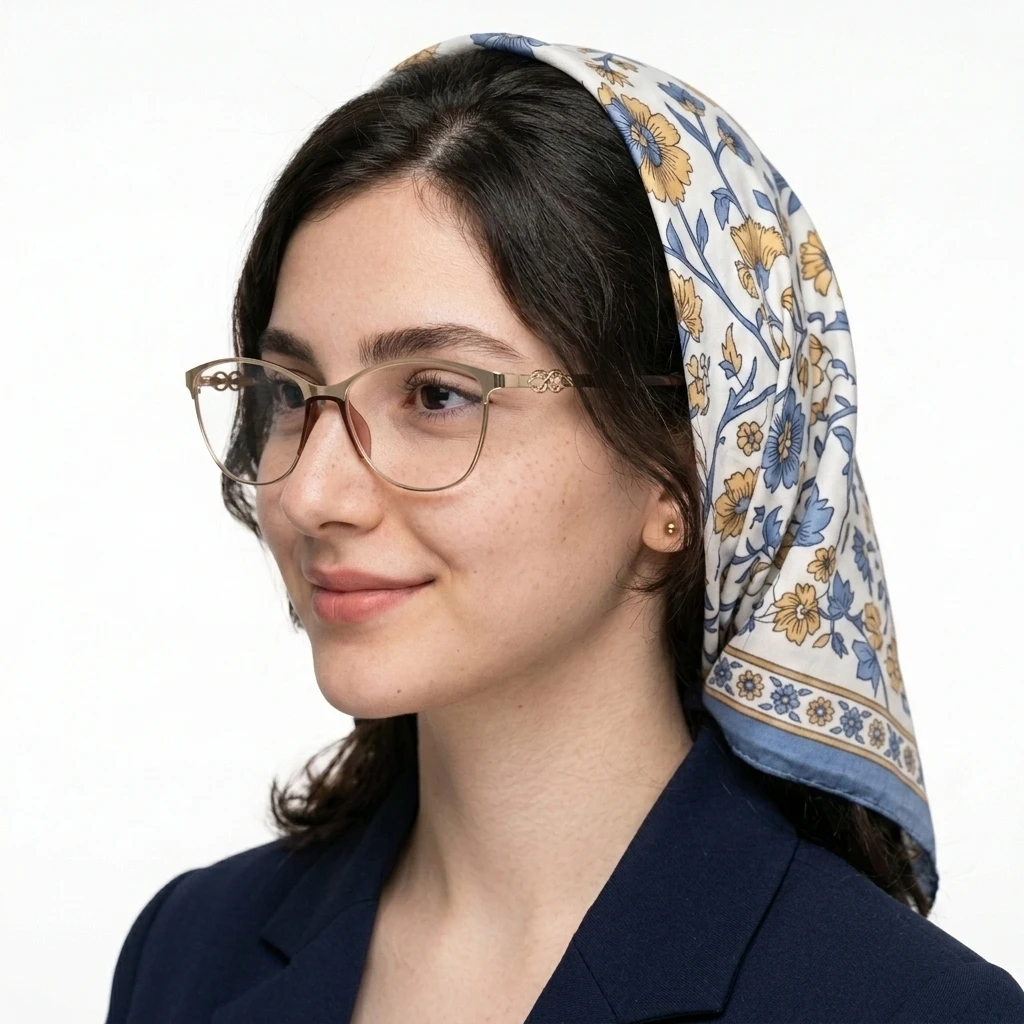 پرو آنلاین عینک طبی زنانه مدل swarovski کد 88866 جنس فلزی رنگ طلایی روی صورت