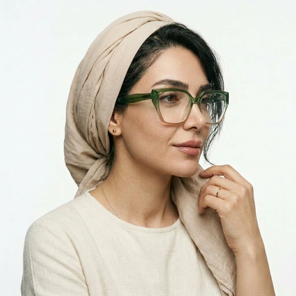عکس بقیه موارد عینک طبی گربه ای برند VISUAL  کدVS83003 رنگ green