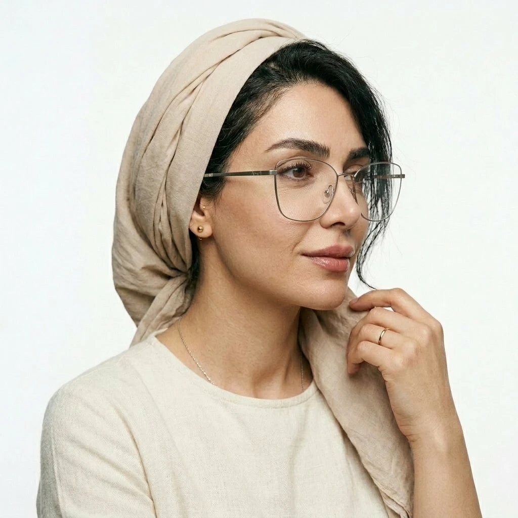 پرو آنلاین عینک طبی فلزی برند ARIAN مدل 3489 زنانه جنس فلزی رنگ gold__gray روی صورت