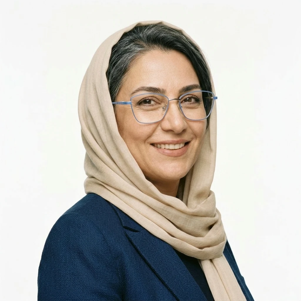 پرو آنلاین عینک طبی آبی طلایی برند آرین ARIAN مدل 8283 زنانه جنس فلزی رنگ blue__silver روی صورت