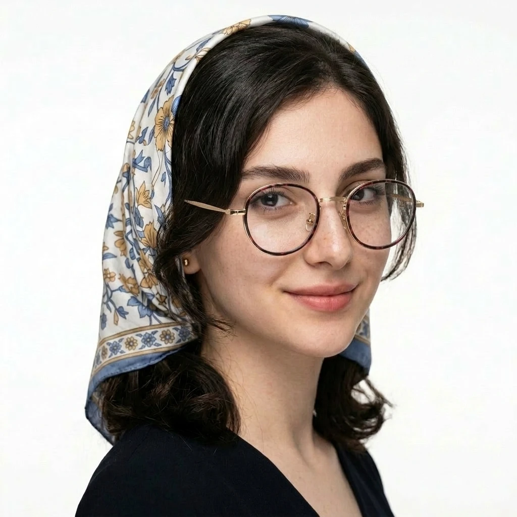 عکس بقیه موارد عینک طبی گرد رنگ gold