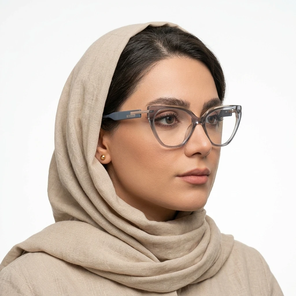 عکس بقیه موارد عینک طبی زنانه کائوچو ای برند DIAMOND رنگ gray:خاکستری سربی شفاف مات