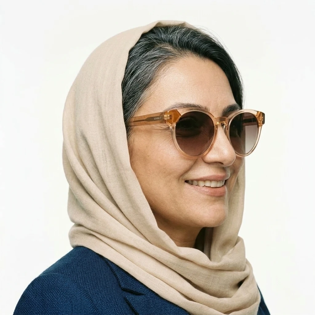 پرو آنلاین عینک افتابی برندESPRIT زنانه رنگ نارنجی روی صورت