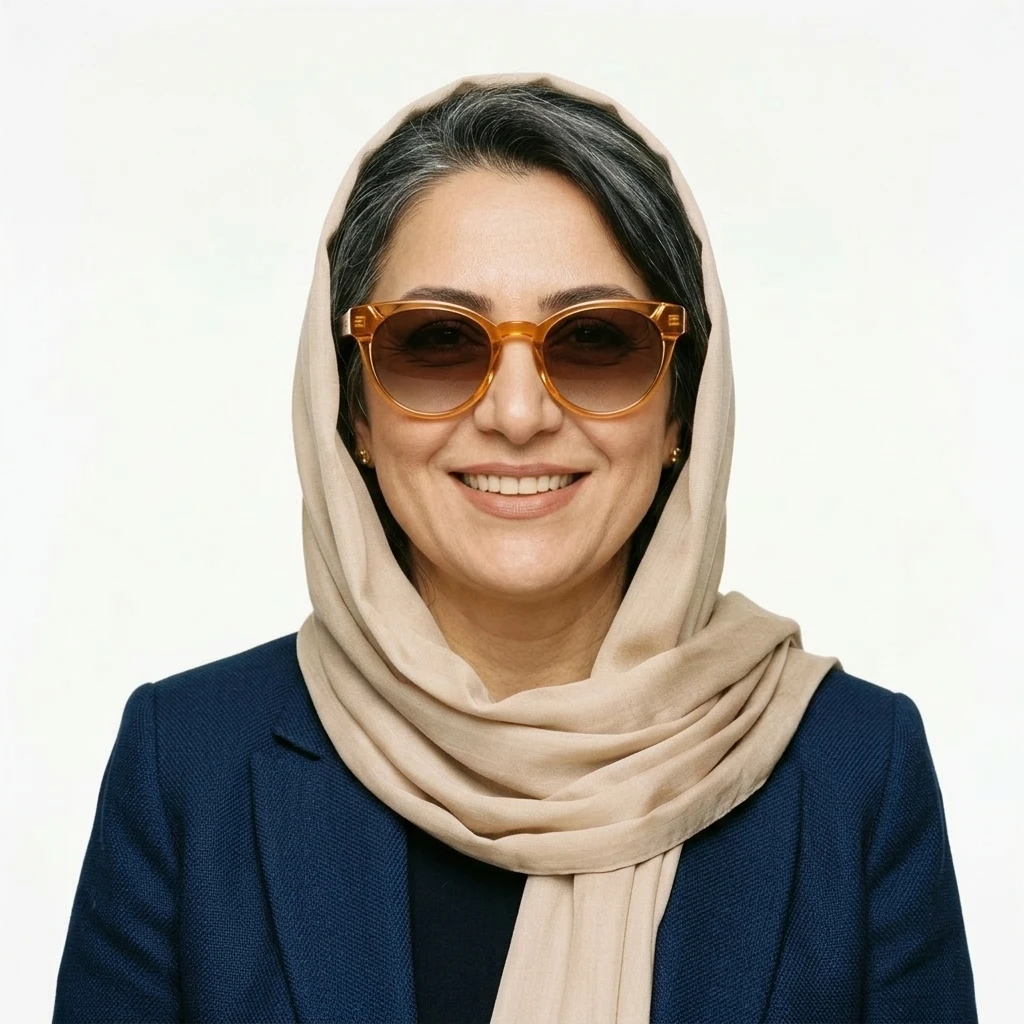 پرو آنلاین عینک افتابی برندESPRIT زنانه رنگ نارنجی روی صورت