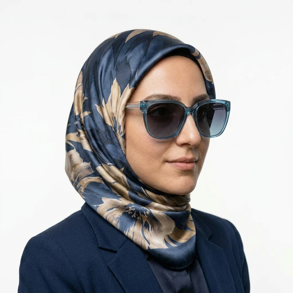 پرو آنلاین عینک افتابی برندESPRIT زنانه رنگ فیروزه ای روی صورت