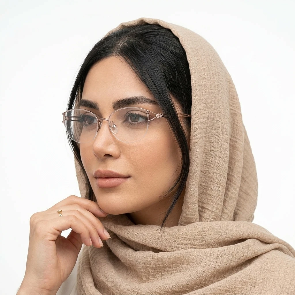 عکس بقیه موارد عینک زنانه تیتانیومبی برند CHARMANT رنگ beige,orange:تیتانیوم بژ طلایی مات